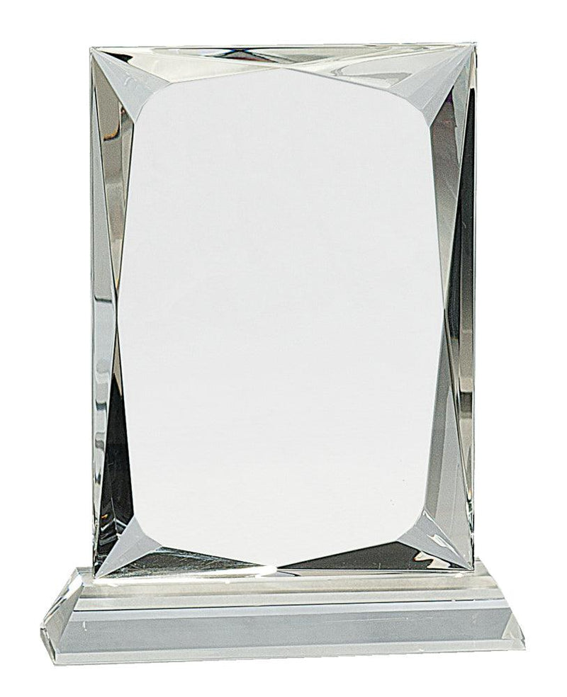 7 1/4" Engraved Personalized Crystal Rectangle Award on Clear Base Personalized Engraved Quality Glass Engraving