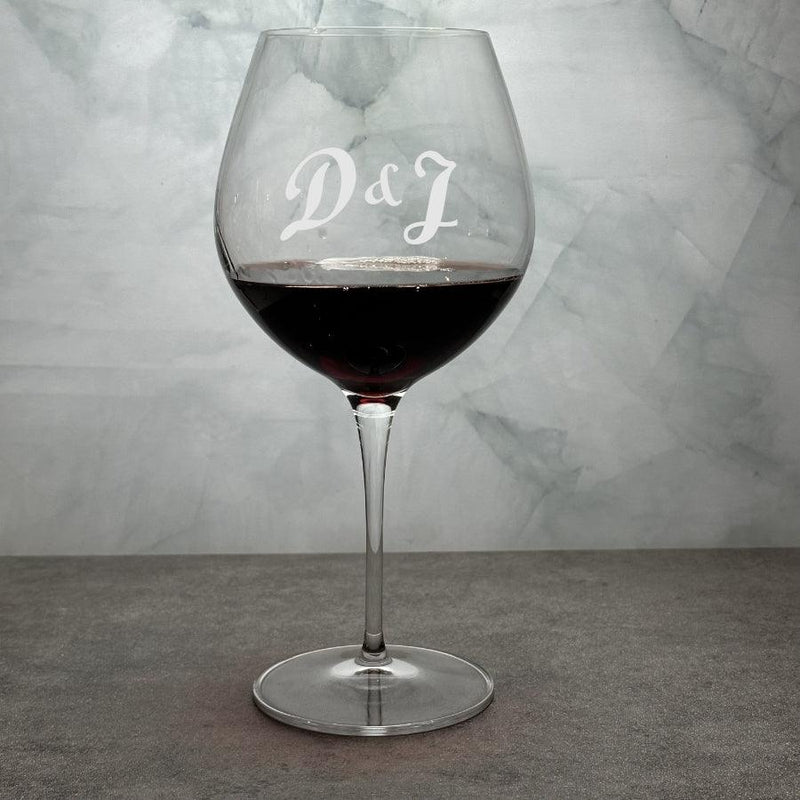 Engraved Vinoteque Robusto Crystal Red Wine Glass - 22 oz - Item 419/09077 Personalized Engraved Drinkware Quality Glass Engraving