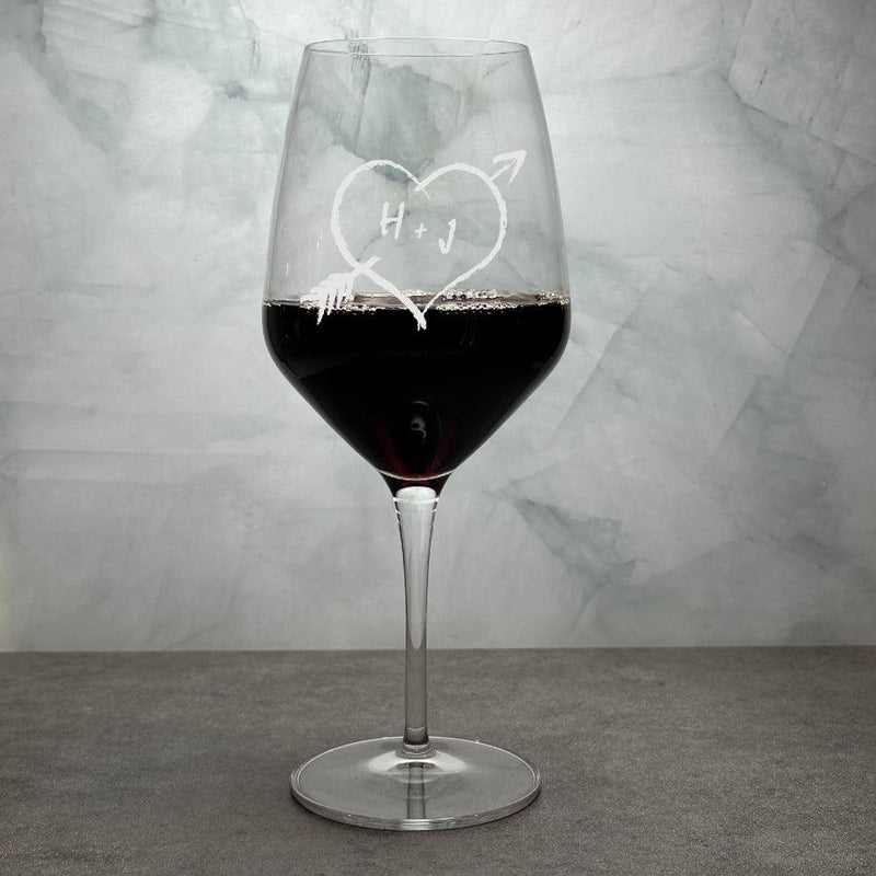 Engraved Crystal Cabernet/Merlot Wine Glass - 23oz - Item 450/08743 Personalized Engraved Drinkware Quality Glass Engraving