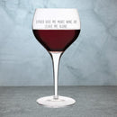 Engraved Crystal Red Wine Glass - 18 oz - Item 485/10364 Personalized Engraved Quality Glass Engraving
