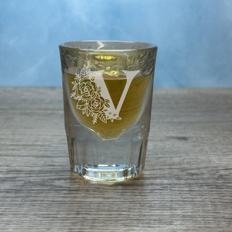Engraved Fluted Whiskey Shot Glass - 1.5 oz - Item 5127 Personalized Engraved Quality Glass Engraving
