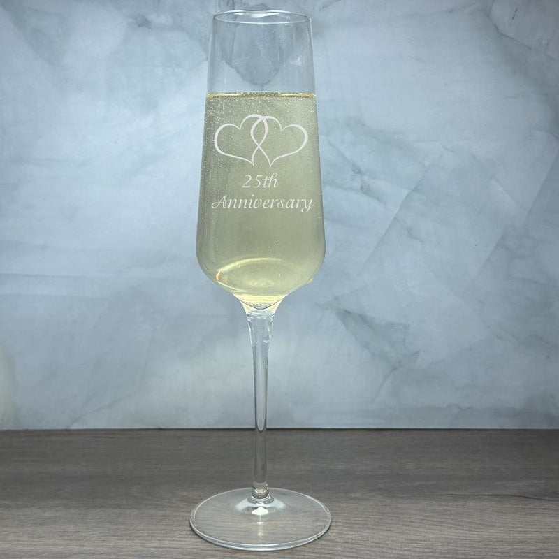 Engraved Intenso Crystal Champagne Glass - 8.25 oz - Item 422/10044 Personalized Engraved Quality Glass Engraving