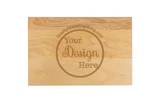 Engraved Large Rectangular Cutting Board 16''x10-1/2''x3/4' Personalized Engraved Wood Quality Glass Engraving