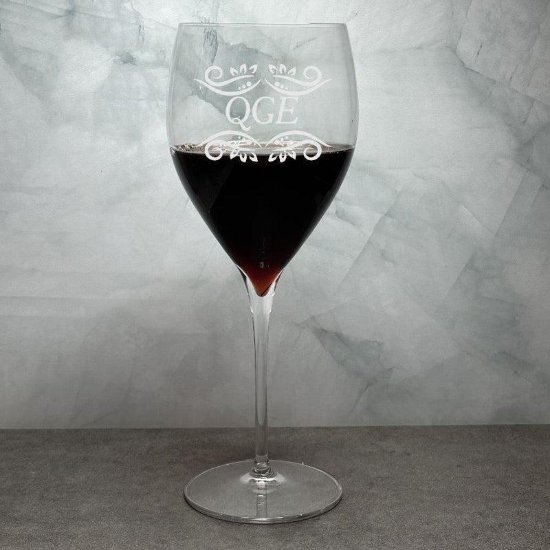 Engraved Magnifico Crystal Wine Glass - 23.75 oz - Item 425/08987 Personalized Engraved Quality Glass Engraving