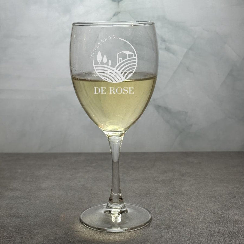 Engraved Montego Wine Glass -10oz- Item 407/GA26063 Personalized Engraved Quality Glass Engraving