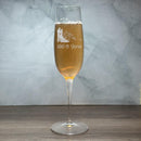 Engraved Luigi Bormioli Palace Crystal Flute Champagne Glass - 8 oz - Item 479/09233-06 Personalized Engraved Drinkware Quality Glass Engraving