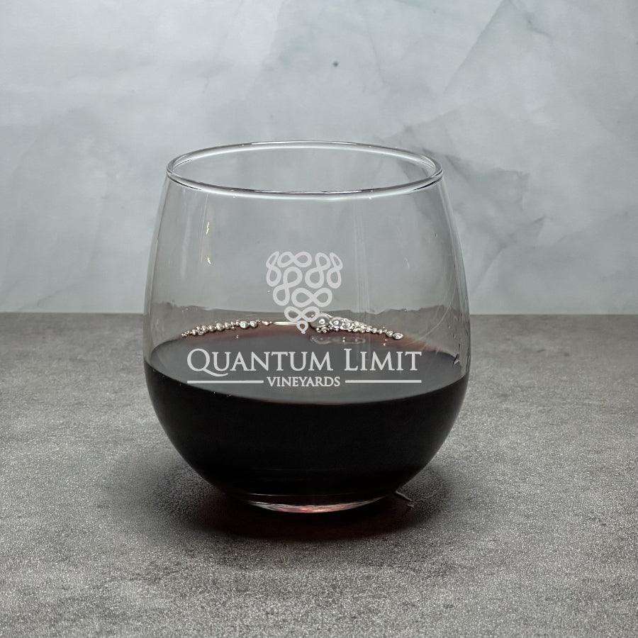 Personalized 15oz Stemless Wine Glasses, Set of 4, Personalized Wine Glass  Set, Stemless Glass, Monogrammed Wine Glass, Custom Glass 