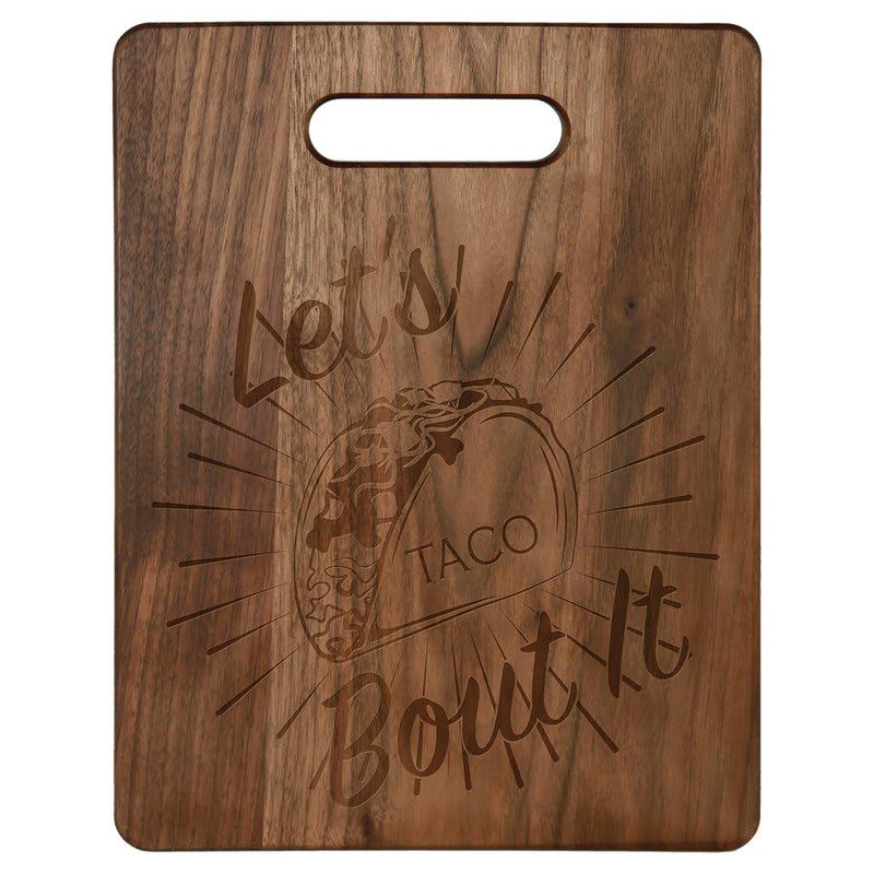 Engraved 11 1/2" x 8 3/4" Walnut Personalized Cutting Board Personalized Engraved Walnut Cutting Board Quality Glass Engraving