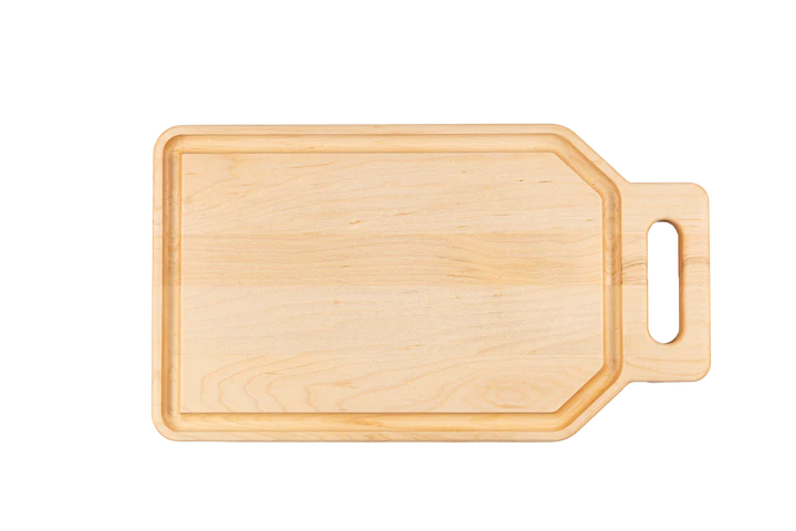 Engraved Cutting board with handle and juice groove 14"x8"x3/4" Personalized Engraved Wood Quality Glass Engraving