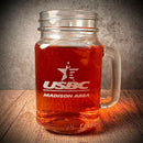 Mason Jar Engraved Tea or Beer Mug - 16 oz - Item 518/97084 Personalized Engraved Quality Glass Engraving