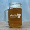 Mason Jar Engraved Tea or Beer Mug - 16 oz - Item 518/97084 Personalized Engraved Quality Glass Engraving