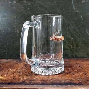 Personalized BenShot Engraved Bullet Beer Mug - 25 oz - Item 503/Benshot Personalized Engraved Quality Glass Engraving