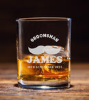 Personalized Groomsmen Whiskey Glasses Engraved 11 oz Cocktail Rocks Glass Personalized Engraved Quality Glass Engraving