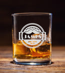 Personalized Groomsmen Whiskey Glasses Engraved 11 oz Cocktail Rocks Glass Personalized Engraved Quality Glass Engraving