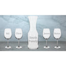 Engraved White Wine Carafe Sets - Item 371-3 Personalized Engraved Quality Glass Engraving