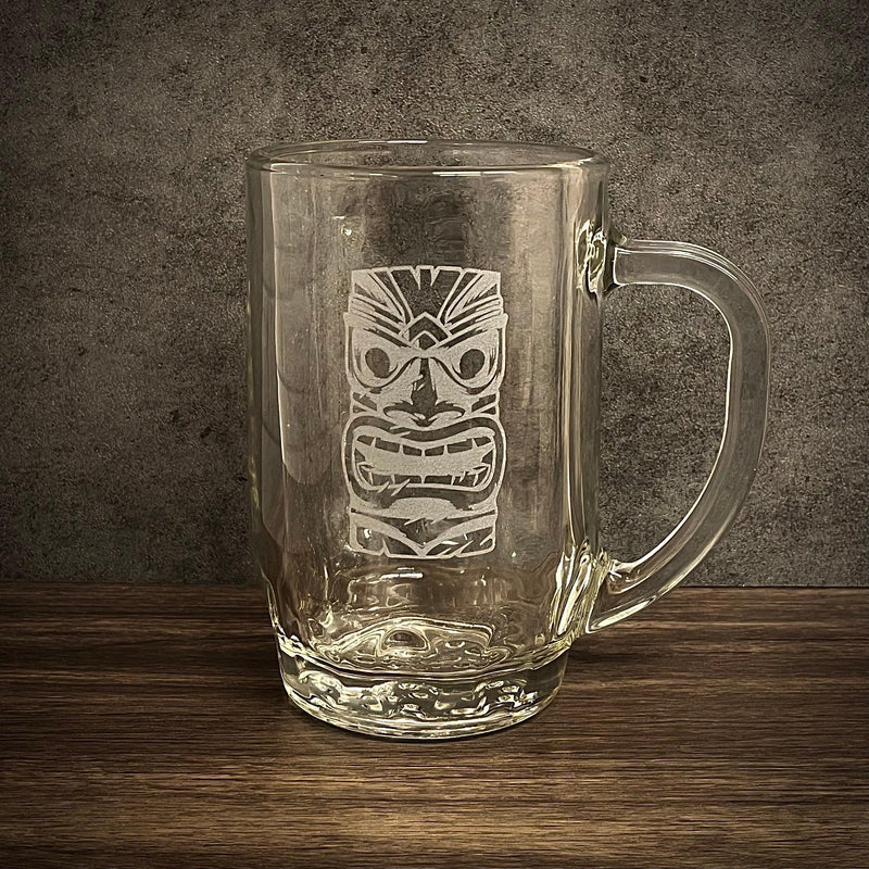 Engraved Libbey Thumbprint Beer or Coffee Mug - 20 oz. - Item 5303 Personalized Engraved Quality Glass Engraving