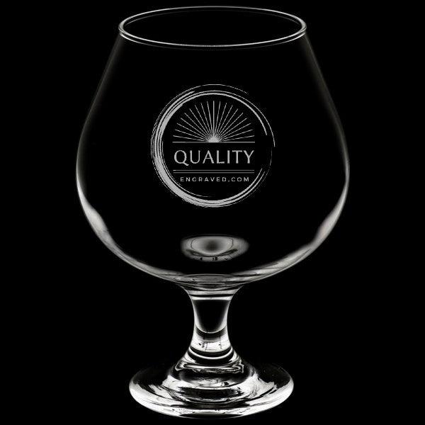 Engraved Embassy Brandy Snifter Glass - 22 oz - Item 403/3709 Personalized Engraved Quality Glass Engraving