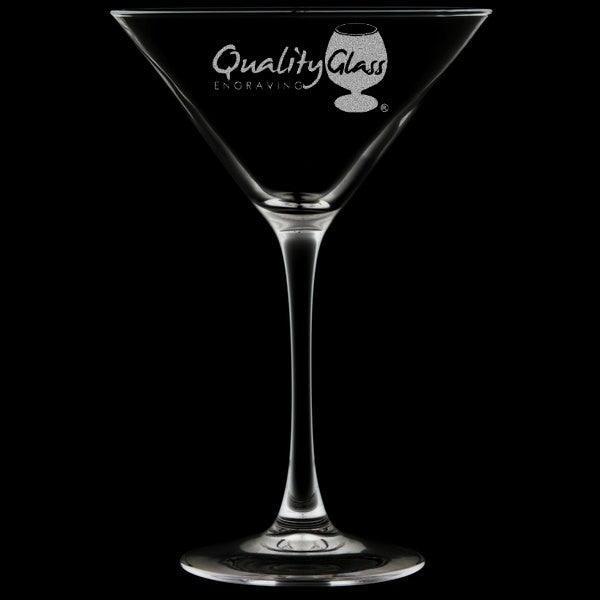 Engraved Excalibur Martini Glass - 7.5 oz - Item 409/09232 Personalized Engraved Drinkware Quality Glass Engraving