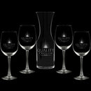 Engraved White Wine Carafe Sets - Item 371-3 Personalized Engraved Quality Glass Engraving