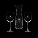 Engraved White Wine Carafe Sets - Item 371-3 Personalized Engraved Quality Glass Engraving