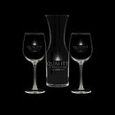 Engraved White Wine Carafe Sets - Item 371-3 Personalized Engraved Quality Glass Engraving