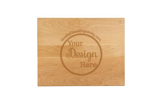 Engraved Large Cutting Board 14''x11''x3/4' - Item B14 Personalized Engraved Wood Quality Glass Engraving