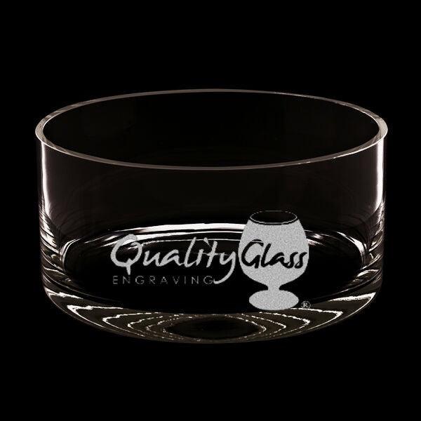 Engraved Manhattan Classic Crystal Bowl - 8" - Item SL655 Personalized Engraved Decorative Bowl Quality Glass Engraving