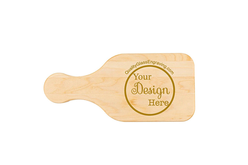 Engraved Small service board 11''x5''x3/4'' Personalized Engraved Wood Quality Glass Engraving
