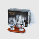 Engraved 6oz. Glencairn Glasses 3 Piece Set with Flight Tray - Item 3555331 Personalized Engraved Quality Glass Engraving