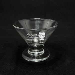 Engraved Acopa 8 oz. Footed Martini / Dessert Glass - Item QGE-5530512 Personalized Engraved Quality Glass Engraving