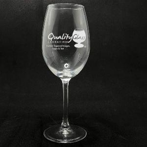 Engraved Acopa Blanc 13 oz. Wine Glass - Item QGE-5535213 Personalized Engraved Glass Quality Glass Engraving