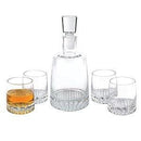 5 Piece Engraved Park Avenue Whiskey, Bourbon or Scotch Decanter Personalized Set Personalized Engraved Quality Glass Engraving