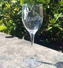 Personalized Crystal Parma Burgundy Engraved Wine Glass - 9 oz - Item 433/06133 Personalized Engraved Quality Glass Engraving