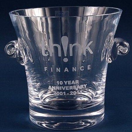 Engraved Crystal Chelsea 9" Champagne Bucket - Item 604/LH602 Personalized Engraved Quality Glass Engraving
