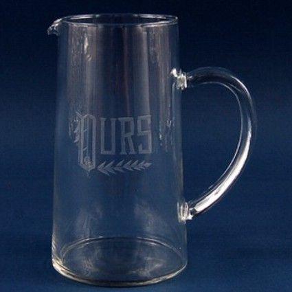 Engraved Classic Water Pitcher - 32 oz - Item 616/52349 Personalized Engraved Quality Glass Engraving