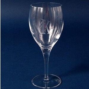 Monogrammed Crystal Wine Glasses