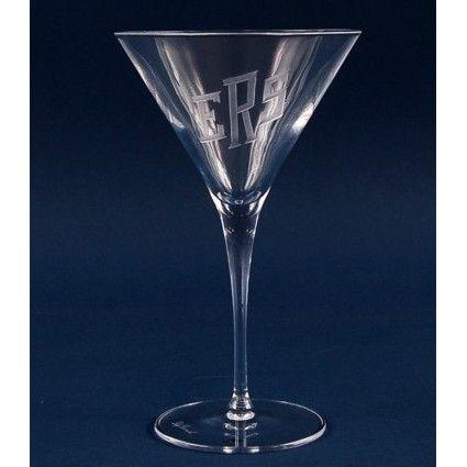 Engraved Crystal Martini Glass - 10 oz - Item 453/08255 Personalized Engraved Quality Glass Engraving