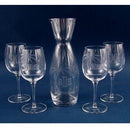 Engraved 5 Piece Crystal White Wine Set - Item 378-5 Personalized Engraved Quality Glass Engraving