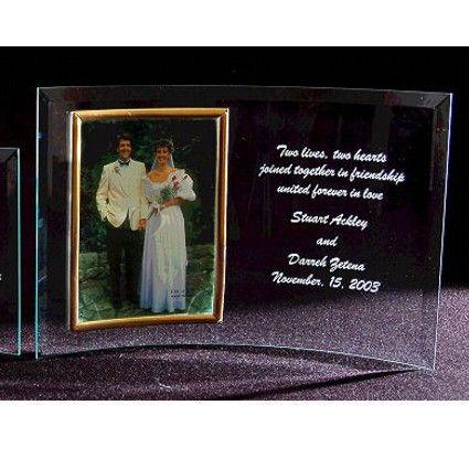 Engraved Jade Beveled Edge Vertical 5x7 Photo Frame - Item 55-106S Personalized Engraved Quality Glass Engraving