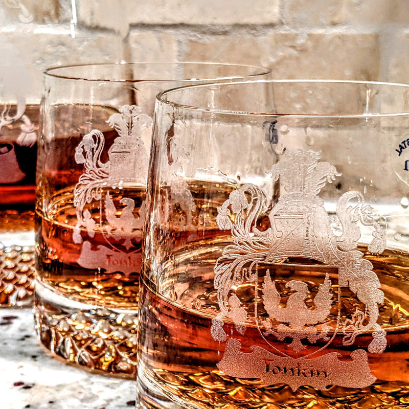 Park Avenue European Mouth Blown Lead Free Crystal Whiskey Rocks or DOF Set