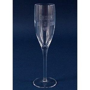 Engraved Crystal Champagne Glass - 6 oz - Item 437/06105 Personalized Engraved Quality Glass Engraving