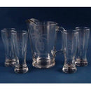 Engraved 5 Piece Beer Pitcher Set - Item 368-5 Personalized Engraved Quality Glass Engraving