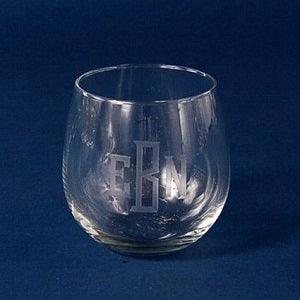 Custom Engraved Stemless Wine Glass - 16 oz