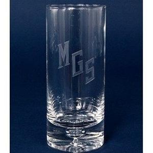 Engraved Crystal Highball Bar Glass - 13 oz - Item 189/SR738 Personalized Engraved Quality Glass Engraving