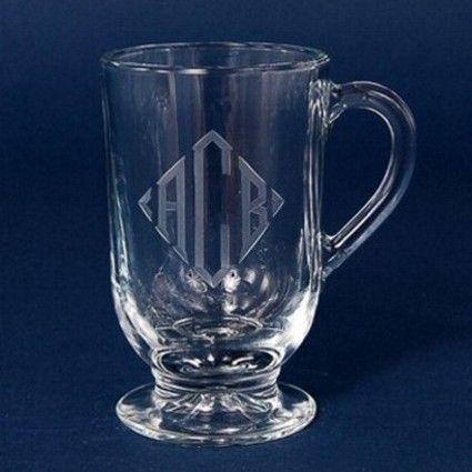 Engraved Irish Coffee Mug - 10 oz - Item 529/5304 Personalized Engraved Quality Glass Engraving
