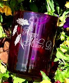 Purple Engraved Bar Glass - 14 oz - Item GS53232-47 Personalized Engraved Quality Glass Engraving