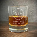 Engraved Old Fashioned Rocks Bar Glass - 7 oz - Item 2522/916CD Personalized Engraved Quality Glass Engraving
