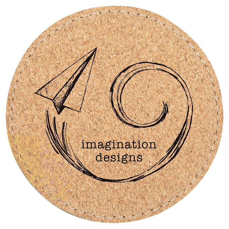 Engraved Round Drink Coaster, 4" Laserable Leatherette Personalized Engraved Coaster Quality Glass Engraving