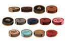 Engraved Leatherette Drink Coaster Set w/Holder, 4" Round Personalized Engraved Coaster Quality Glass Engraving
