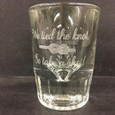 Engraved Fluted Whiskey Shot Glass - 1.5 oz - Item 5127 Personalized Engraved Quality Glass Engraving